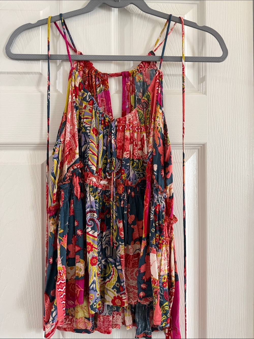 Multicolor Floral Patchwork Tank Top